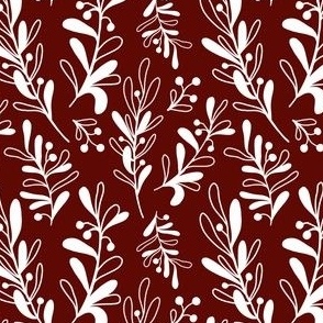 Mistletoe Medley on Oxblood Red