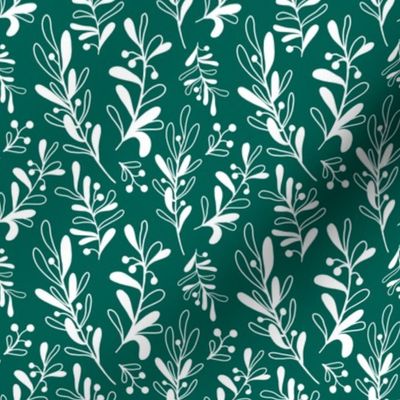 Mistletoe Medley on Verdigris Green