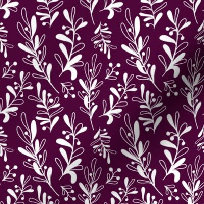 Mistletoe Medley on Plum Purple