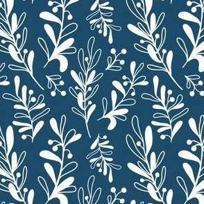 Mistletoe Medley on Prussian Blue