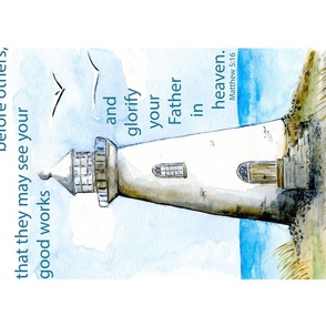 Lighthouse tea towel