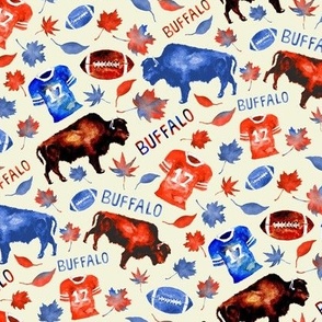 Football Season in Buffalo - Cream 