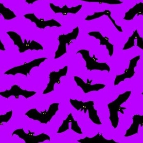 Purple Halloween Bats Pattern