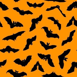 Orange Halloween Bats