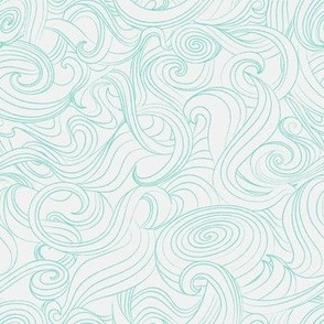 Waves & Whirls - aquamarine
