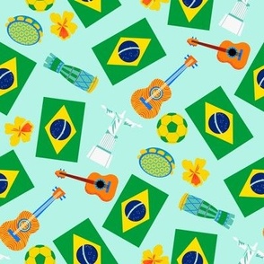 Brazil fabric - brasil fabric, South America, soccer, football, flag, 