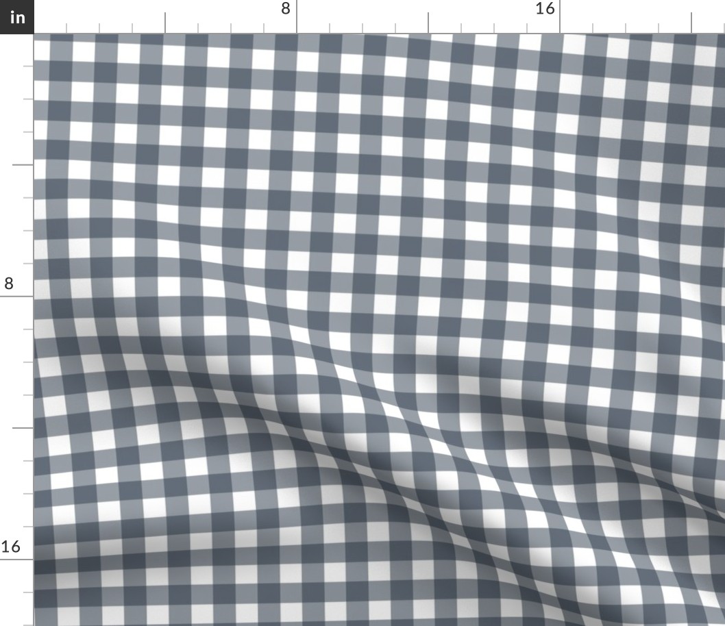 Gingham Pattern - Naval Blue