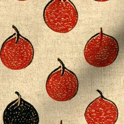 Red Anjou Pears on Linen Large