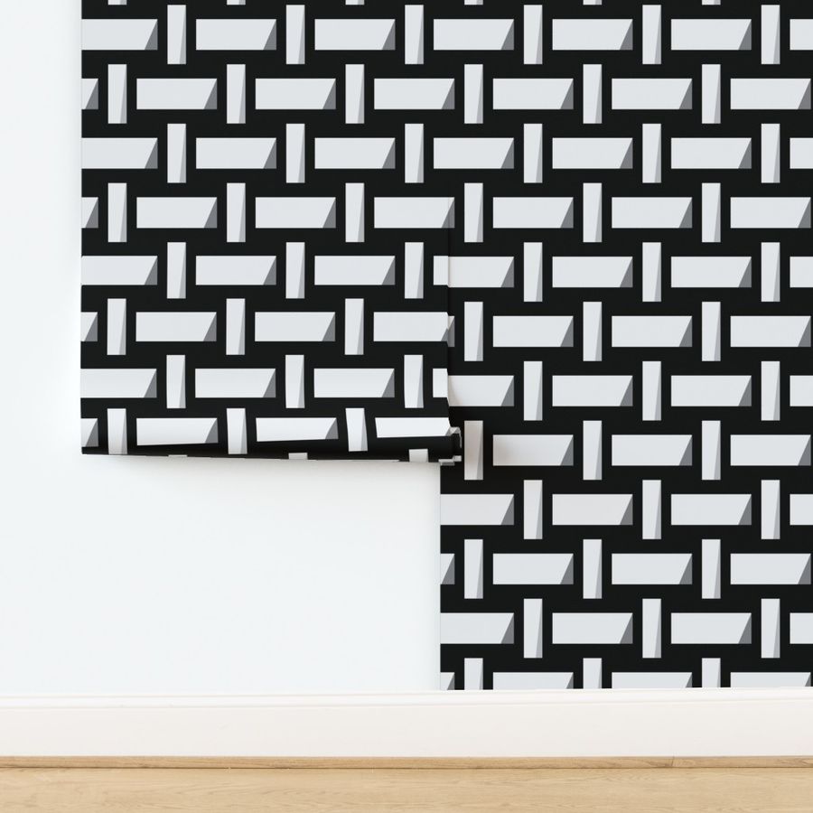 PAR THREE BREEZE BLOCKS WHITE BLACK LARGE