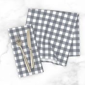 Gingham Pattern - Mineral Gray