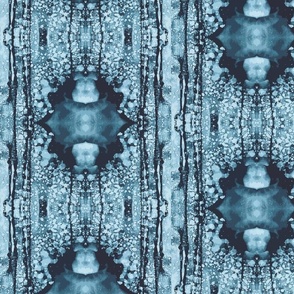 Alcohol ink - Winter Ice Blue/Grey Alcohol Inks - Symmetrical Modern Fluid Abstract