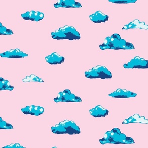 Blue Clouds on a Pink Sky (medium)