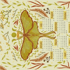 2024 Celestial Luna Moth Calendar
