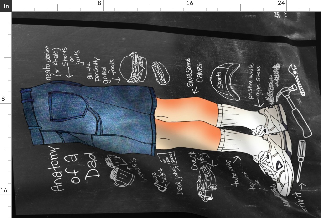 Anatomy of a Dad (tan skin tone)  