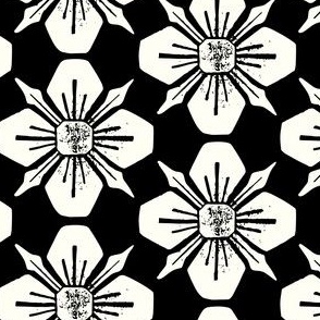 Black and White Block Print