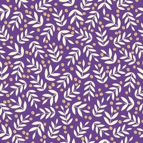 Berries & Leaves - Purple - Medium Scale