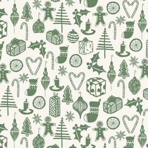 Christmas treats-plain- Small-Cream-Green-ivy-Hufton-Studio
