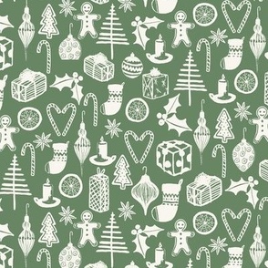 Christmas treats-plain-Small-Green-ivy-Hufton-Studio