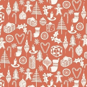 Christmas treats-plain-Small-Soft-red-Hufton-Studio