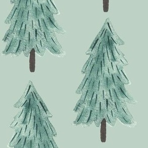 Scandi Trees mint, watercolor tree, christmas tree, pine tree, 