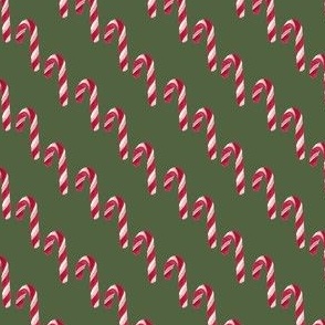 Candycane green stripe, watercolor, christmas, 1.6 inch