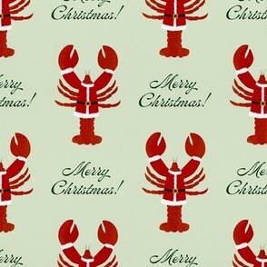 Santa Claws Christmas Holiday Coastal Lobster Theme - crustacean core