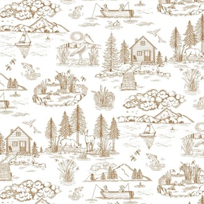 Toile de Jouy Sepia