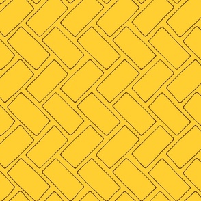 Herringbone Pattern in Yellow (large)