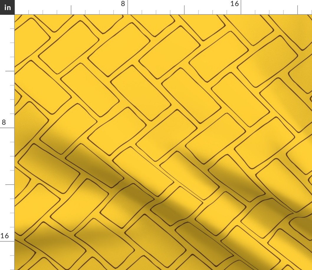 Herringbone Pattern in Yellow (large)