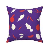 Lime, Chili and Leaf in Purple, Cream, Red (large)