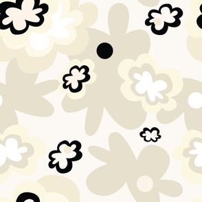 Flower n.series / Cotton Florals Modern Shape Pattern