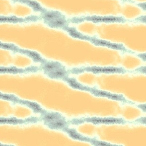 Pastel watercolor stains, Light orange with gray blue streaks, Horizontal arrangement