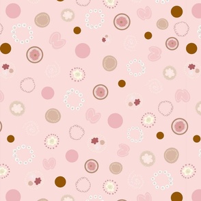 Pink PolkaDot / Floral Dot Pattern