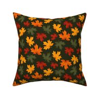 Colorful Fall Maple Leaves - Green