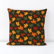 Colorful Fall Maple Leaves - Green