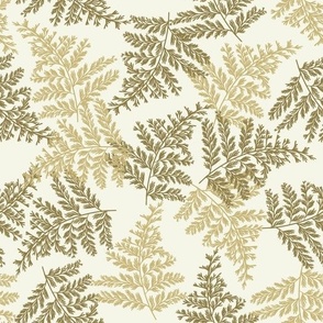 Brown and beige ferns smaller scale