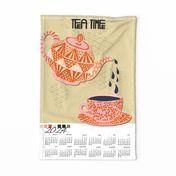 Wall hanging + Tea Towel Calendar 2024 Tea time