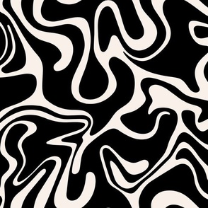 Abstract Swirl - Black