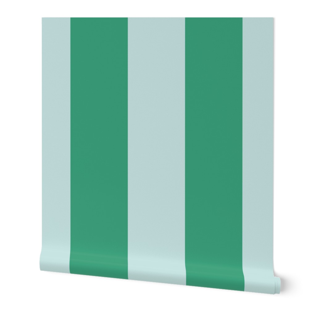 6" wide stripes/green mint