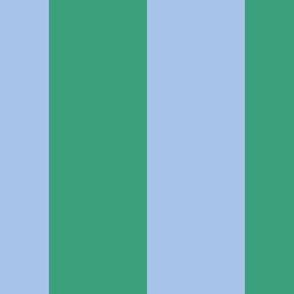 6" wide stripes/green blue