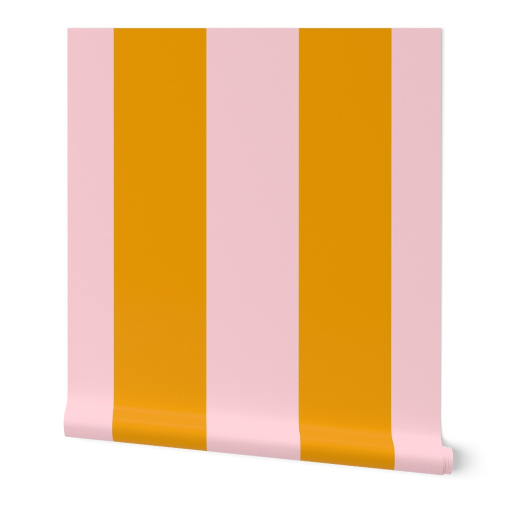 6" wide stripes/orange pink