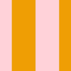 6" wide stripes/orange pink