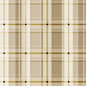 Black Cream Plaid/ Back to you Tartan Pattern