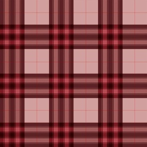 Brick Red Plaid/ Line by Line Pattern