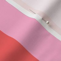 3" wide stripes - coral and pink