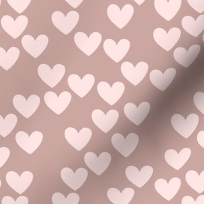 Valentine gingham hearts - retro lovers style trend nineties retro design seventies mauve blush vintage seventies palette
