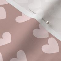 Valentine gingham hearts - retro lovers style trend nineties retro design seventies mauve blush vintage seventies palette