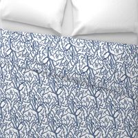 Coral Pattern Navy Blue