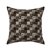 1” adventure awaits woodland quilt - brown/black