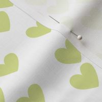 Valentine hearts - retro spring lovers style trend minimalist design lime green on white